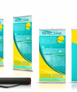 Standard pull up banner with 13oz matte vinyl display